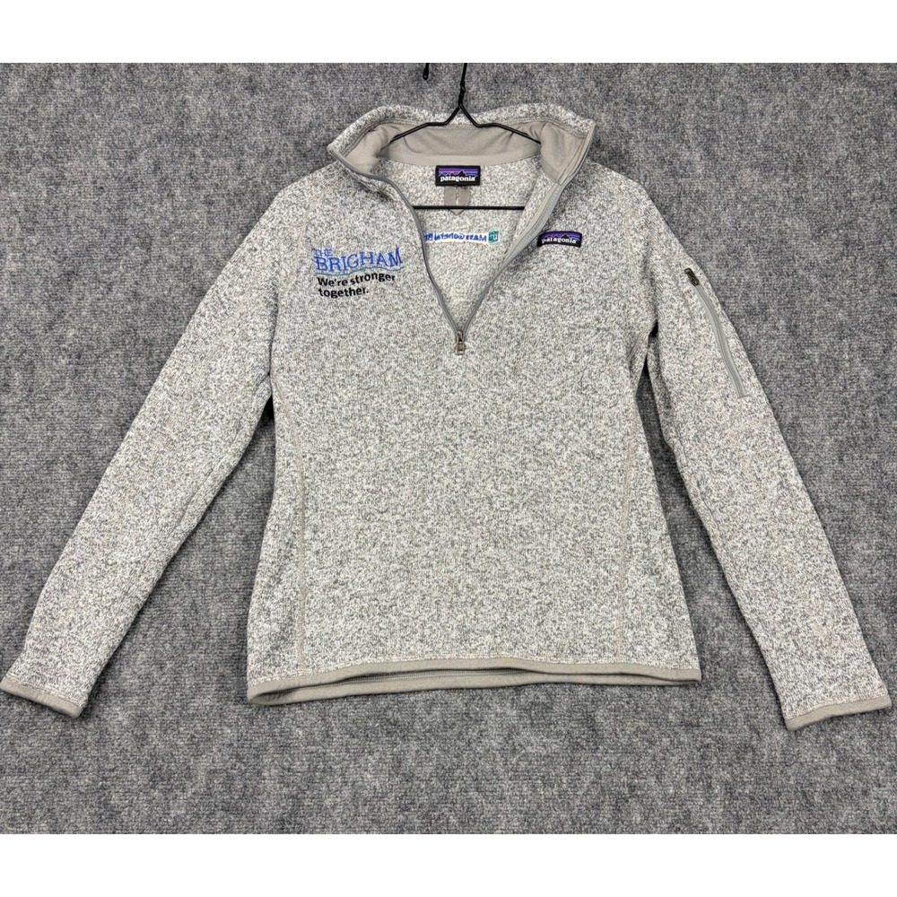 Patagonia Better Sweater 1/4 Zip Fleece Gray The Brigham Women XS 25617